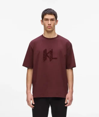 Camiseta con monograma de lentejuelas