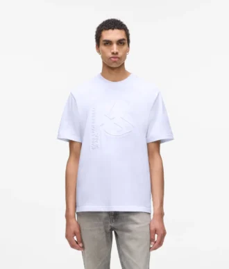 Camiseta con monograma en relieve