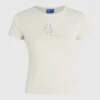 Camiseta con monograma y tachuelas
