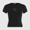 Camiseta con monograma y tachuelas