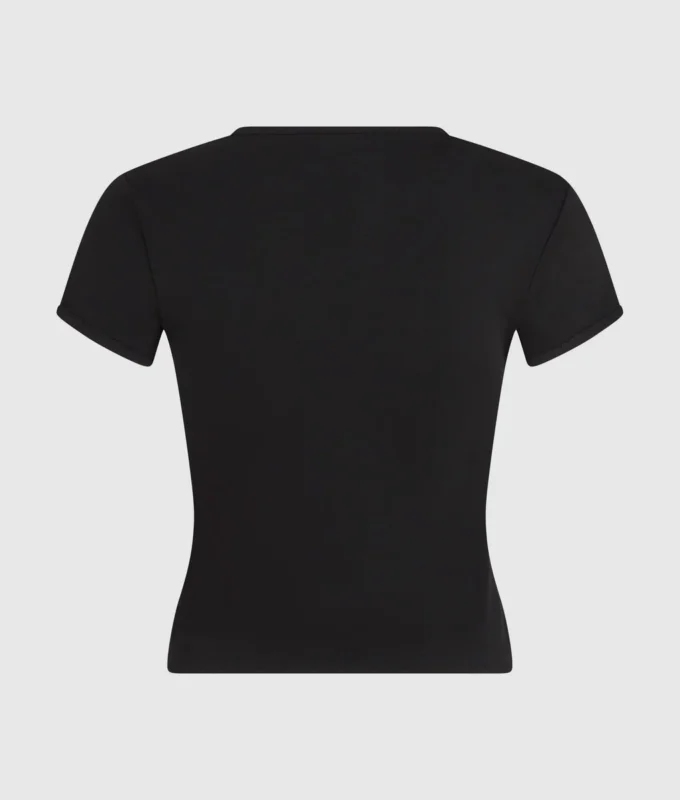 Camiseta con monograma y tachuelas