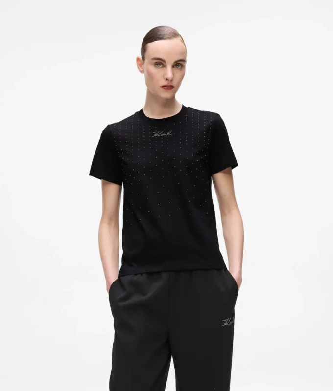 Camiseta con pedrería