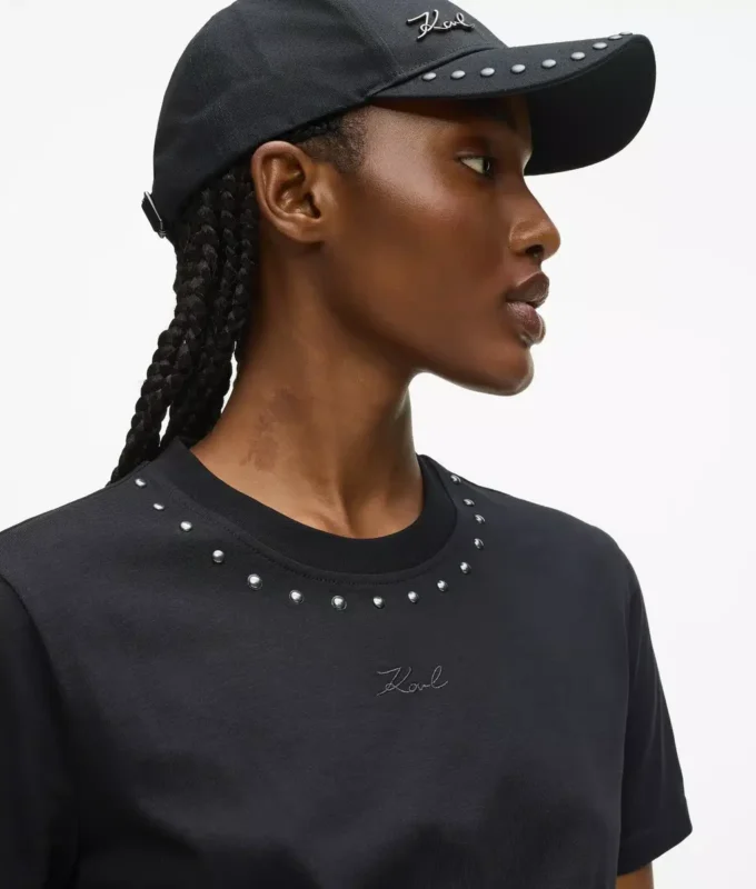 Camiseta con tachuelas Signature