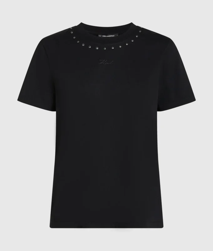 Camiseta con tachuelas Signature