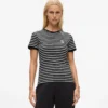 Camiseta de canalé a rayas Ikon