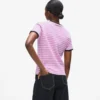 Camiseta de canalé a rayas Ikon