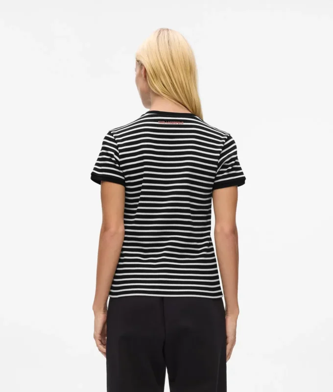 Camiseta de canalé a rayas Ikon