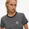Camiseta de canalé a rayas Ikon