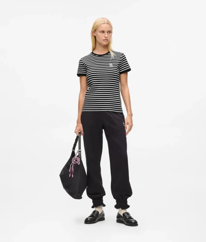 Camiseta de canalé a rayas Ikon
