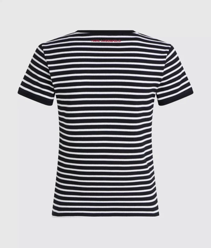 Camiseta de canalé a rayas Ikon