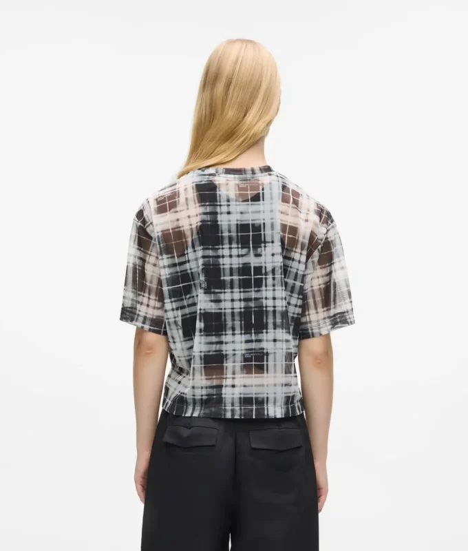 Camiseta de malla a cuadros