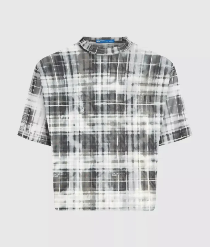 Camiseta de malla a cuadros