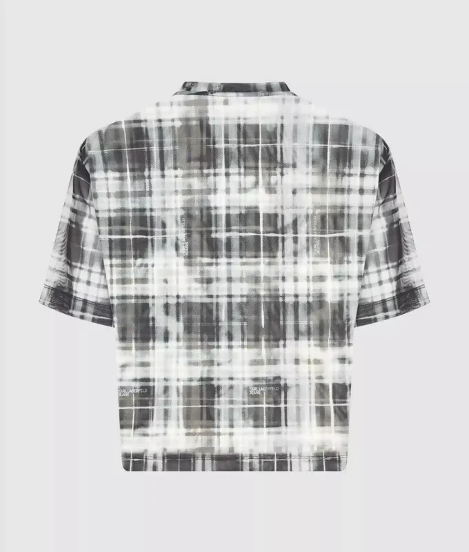 Camiseta de malla a cuadros