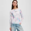 CAMISETA DE MALLA CON ESTAMPADO FLORAL