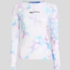 CAMISETA DE MALLA CON ESTAMPADO FLORAL