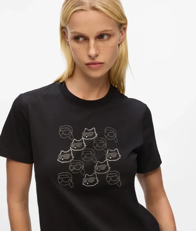 Camiseta Ikon con pedrería