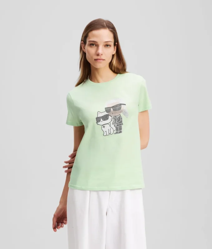 CAMISETA IKON KARL & CHOUPETTE CON STRASS