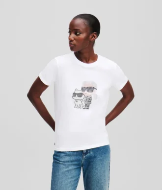 CAMISETA IKON KARL & CHOUPETTE CON STRASS