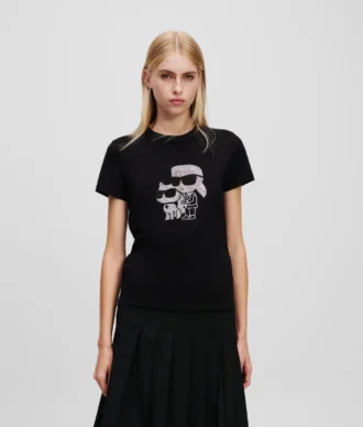 CAMISETA IKON KARL & CHOUPETTE CON STRASS