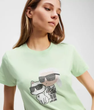 CAMISETA IKON KARL & CHOUPETTE CON STRASS