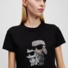 CAMISETA IKON KARL & CHOUPETTE CON STRASS
