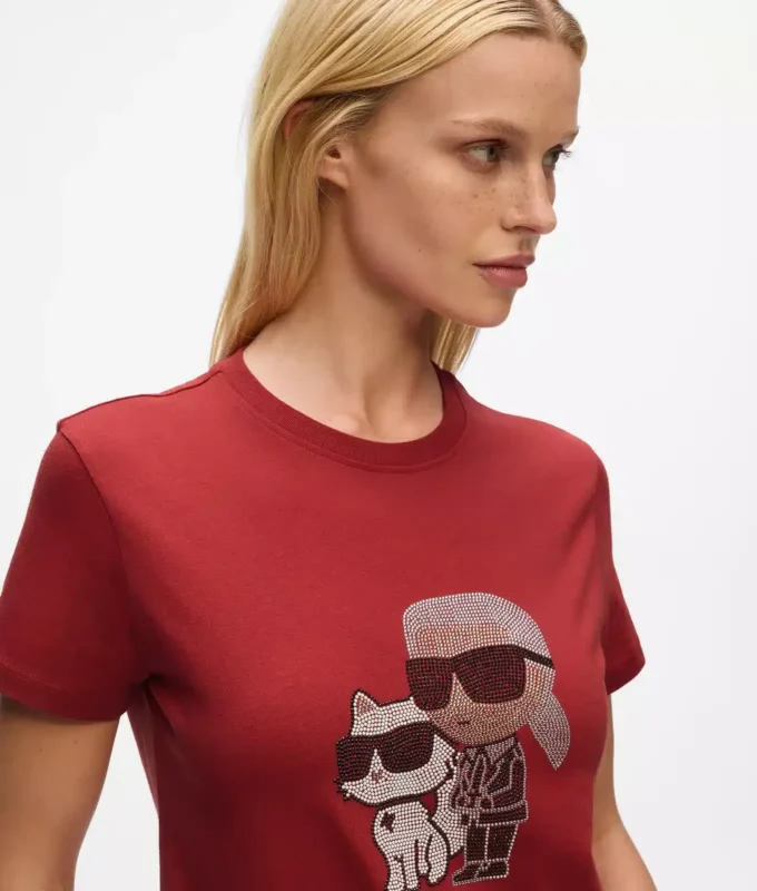 CAMISETA IKON KARL & CHOUPETTE CON STRASS