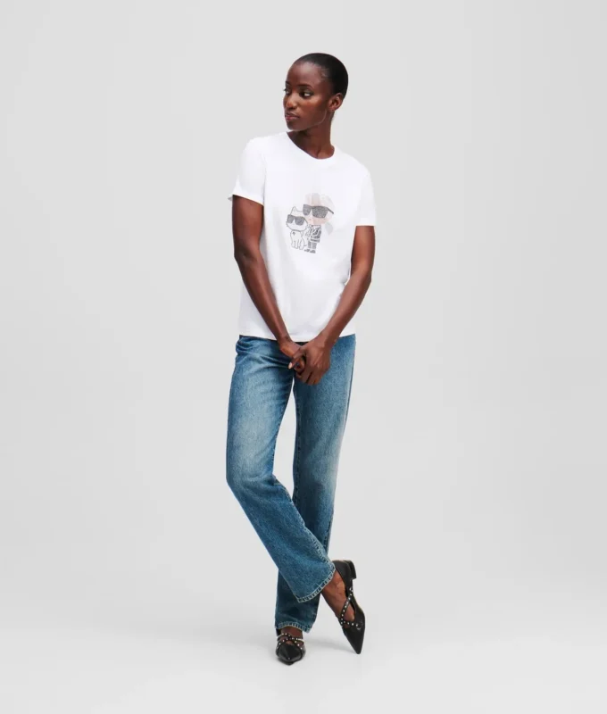 CAMISETA IKON KARL & CHOUPETTE CON STRASS