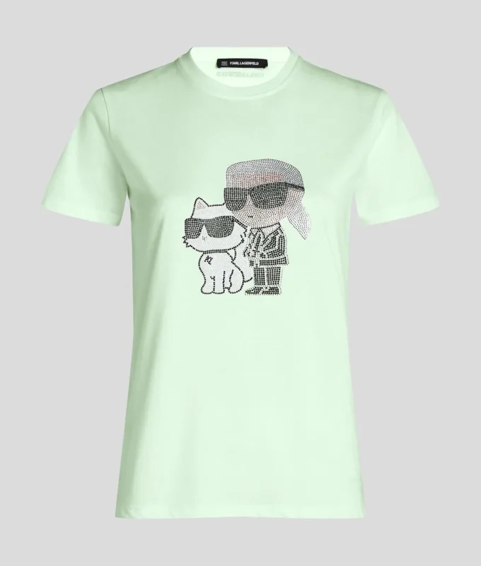 CAMISETA IKON KARL & CHOUPETTE CON STRASS