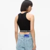 Camiseta sin mangas con cinta con logotipo
