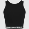 Camiseta sin mangas con cinta con logotipo