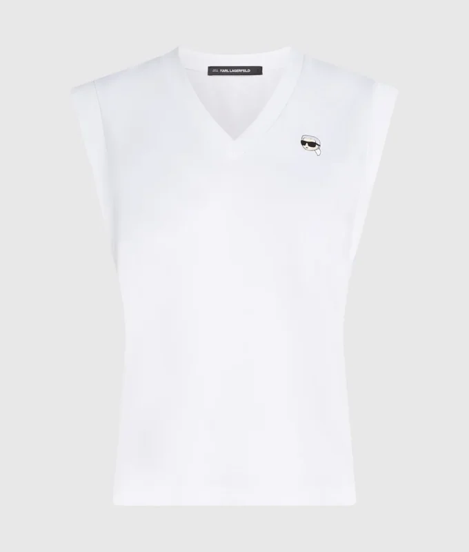 Camiseta sin mangas con cuello en V Ikon