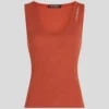 CAMISETA SIN MANGAS CON CUELLO EN V Y RIBETE
