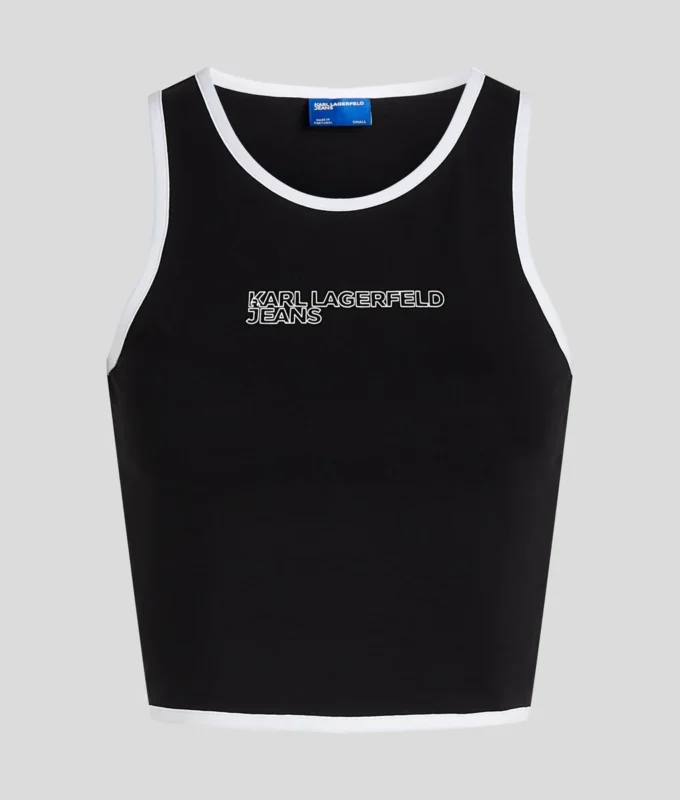 CAMISETA SIN MANGAS CON DETALLE DE RIBETE