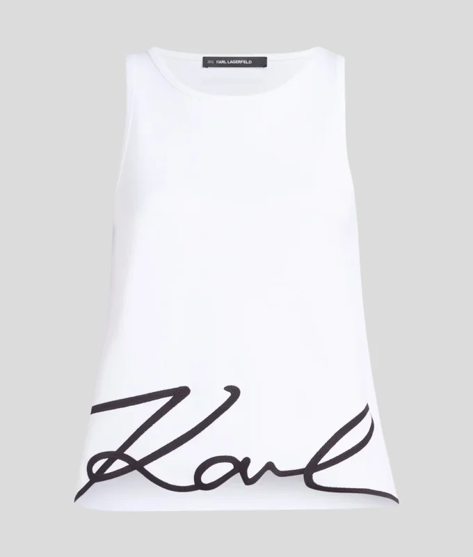 CAMISETA SIN MANGAS CON DOBLADILLA CARACTERÍSTICA
