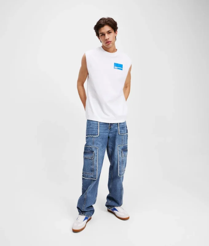 CAMISETA SIN MANGAS CON LOGOTIPO