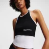CAMISETA SIN MANGAS CON RIBETE EN CAPAS