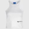 Camiseta sin mangas con ribete recubierto