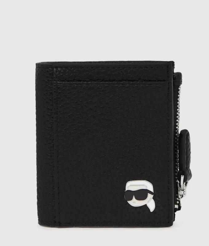 Cartera pequeña con doble pliegue Ikon Pebble