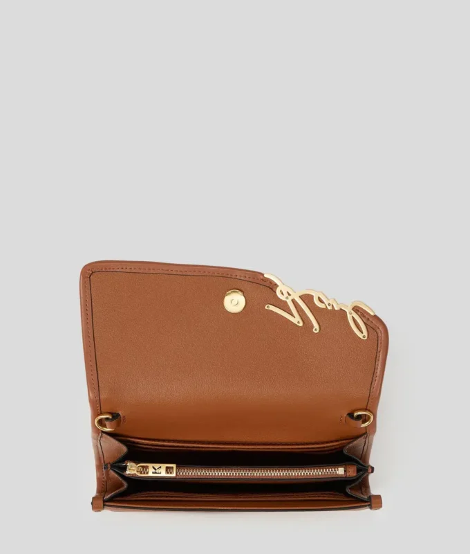 Cartera tejida con cadena K/Signature