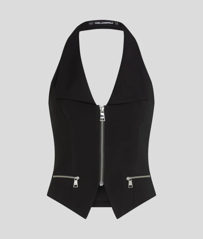CHALECO CON CUELLO HALTER