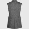 Chaleco de tweed con solapas de lentejuelas