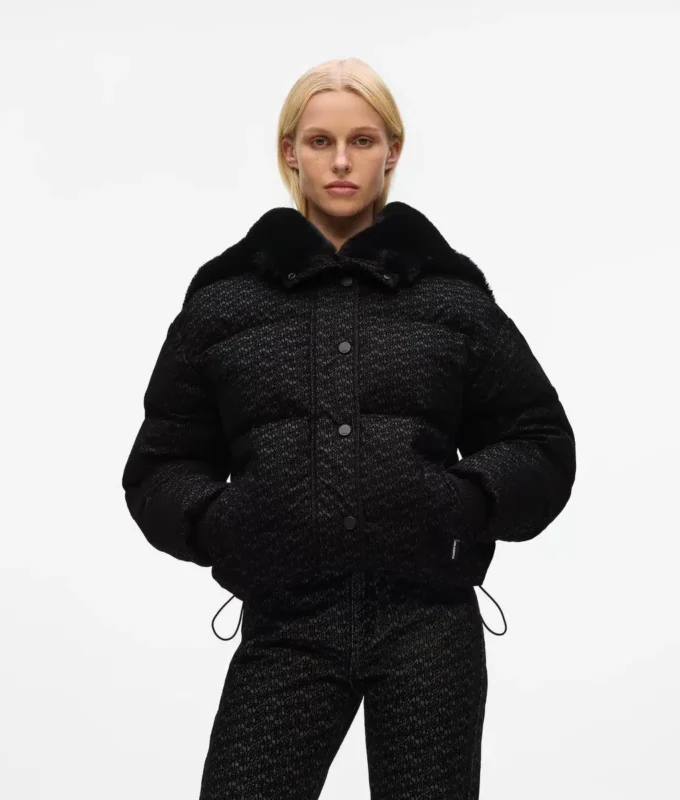 Chaqueta acolchada con estampado integral