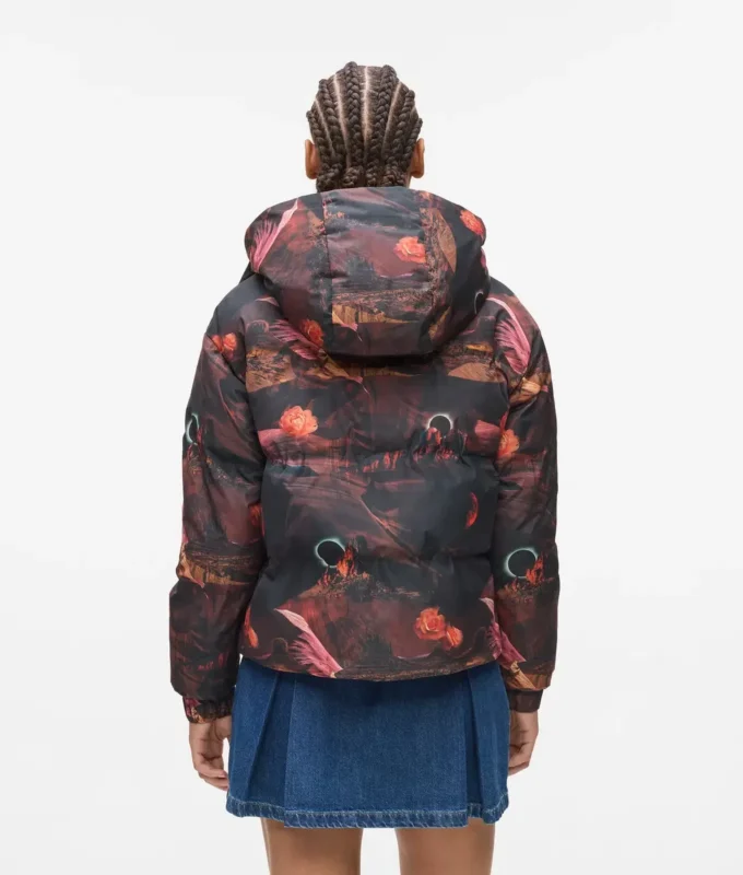 Chaqueta acolchada con estampado integral