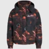 Chaqueta acolchada con estampado integral