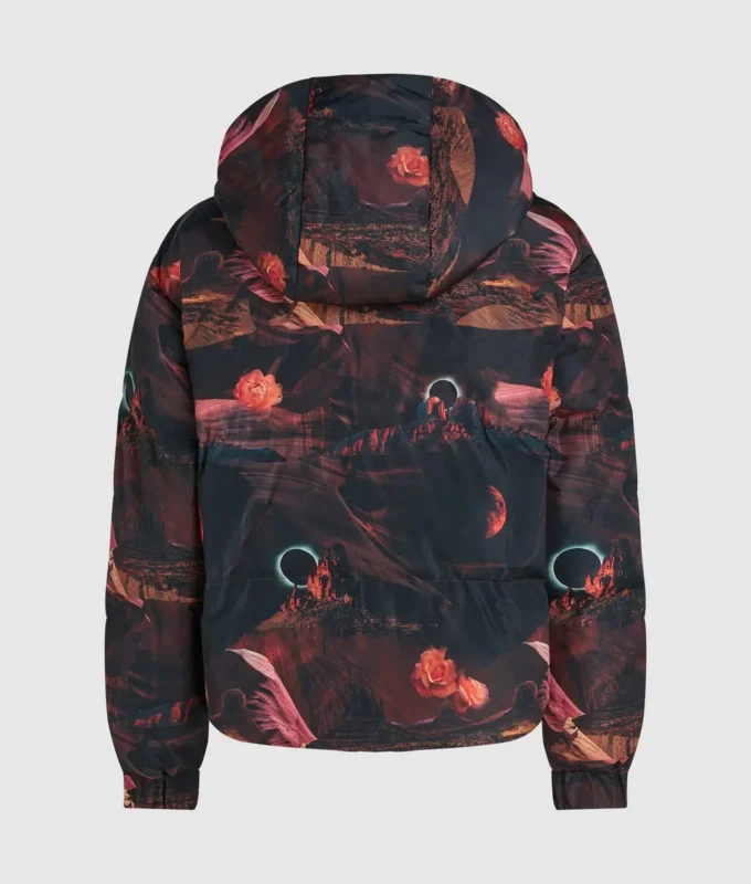 Chaqueta acolchada con estampado integral