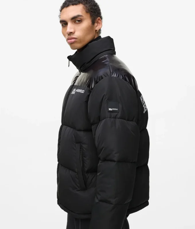 Chaqueta acolchada con logotipo