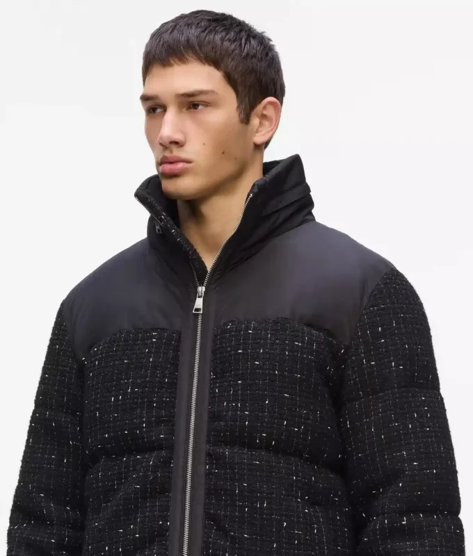 Chaqueta acolchada de bouclé