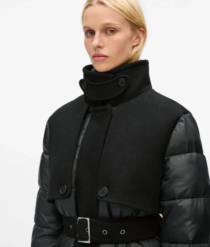 Chaqueta acolchada de mezcla de lana