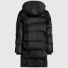 Chaqueta acolchada larga con acabado perlado
