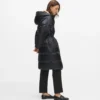 Chaqueta acolchada larga reversible